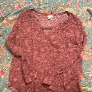 NWOT Hinge Rayon Boho Style Floral Blouse